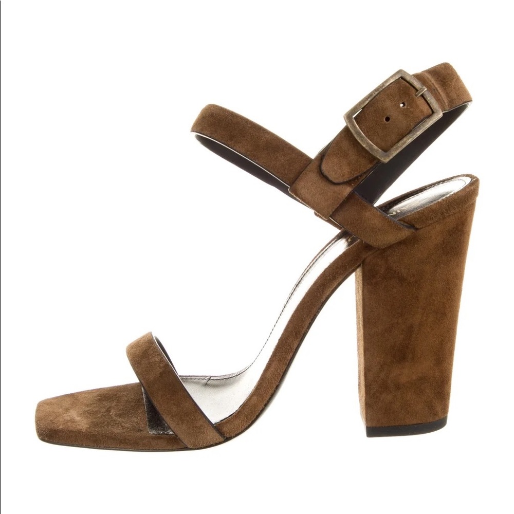 **NEW ** SAINT LAURENT
Suede Slingback Sandals